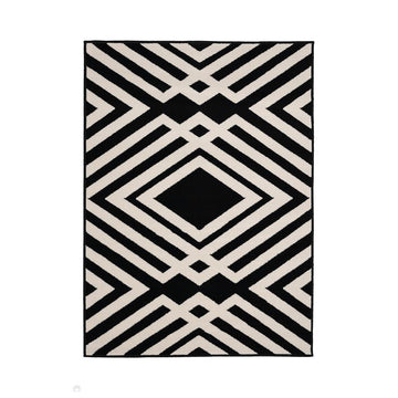 Maestro Diamond Mono Black/White Rug-Melrose-Rug Love - The Most Loved Rug Store
